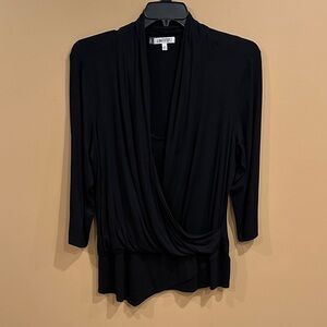 Jennifer Lopez Black V-Neck Sweater